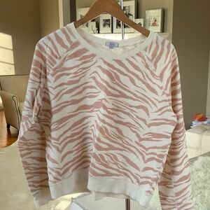 Rails Pink and White Zebra Print Sweatshirt